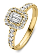 Aurore Jewelry RA15310100 Ivy Royal 18 karaat gouden ring met 1 ct lab grown diamant