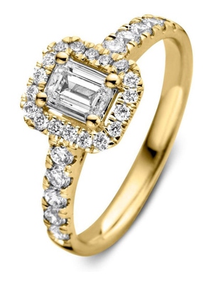 Aurore Jewelry RA15310100 Ivy Royal 18 karaat gouden ring met 1 ct lab grown diamant