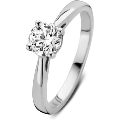 Aurore Jewelry RA25010075 Olivia 18 karaat witgouden verlovingsring met 0,75 ct diamant