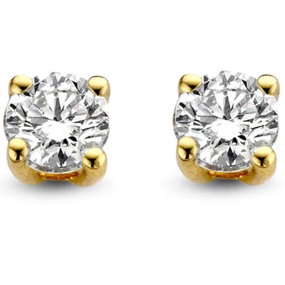 Aurore Jewelry OA15010100 Olivia 18 karaat gouden oorknopjes met 1,00 ct lab grown diamant