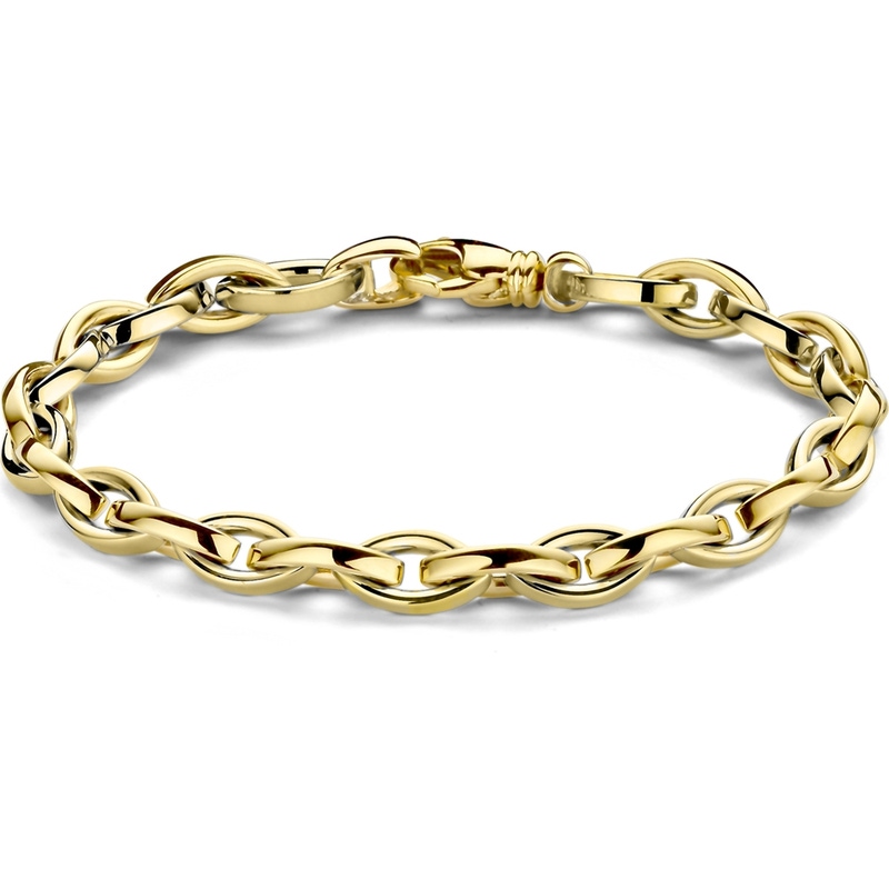 Excellent Jewelry AW106742 14 karaat gouden schakelarmband 20 cm