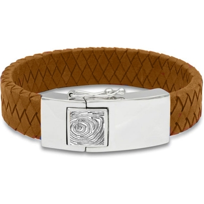 See You BG 011 FS Camel Lederen armband met vingerafdruk