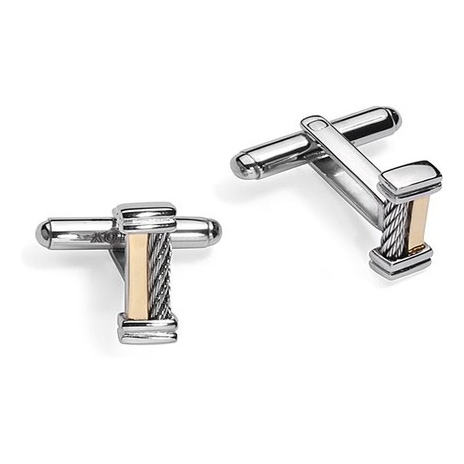 Bjoy SB2002 Edelstaal met 18 karaat goud manchetknopen