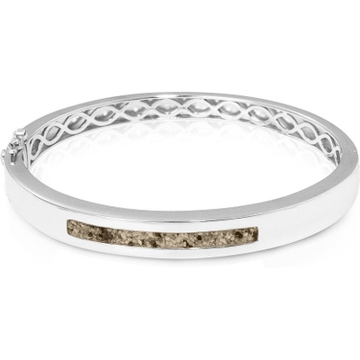 See You BL 010 Zilveren gedenkarmband met brede streep met hars