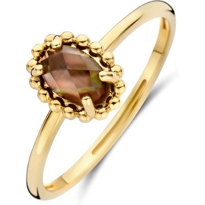 Blush 1272YBQ 14k gouden ring met parelmoer en bergkristal