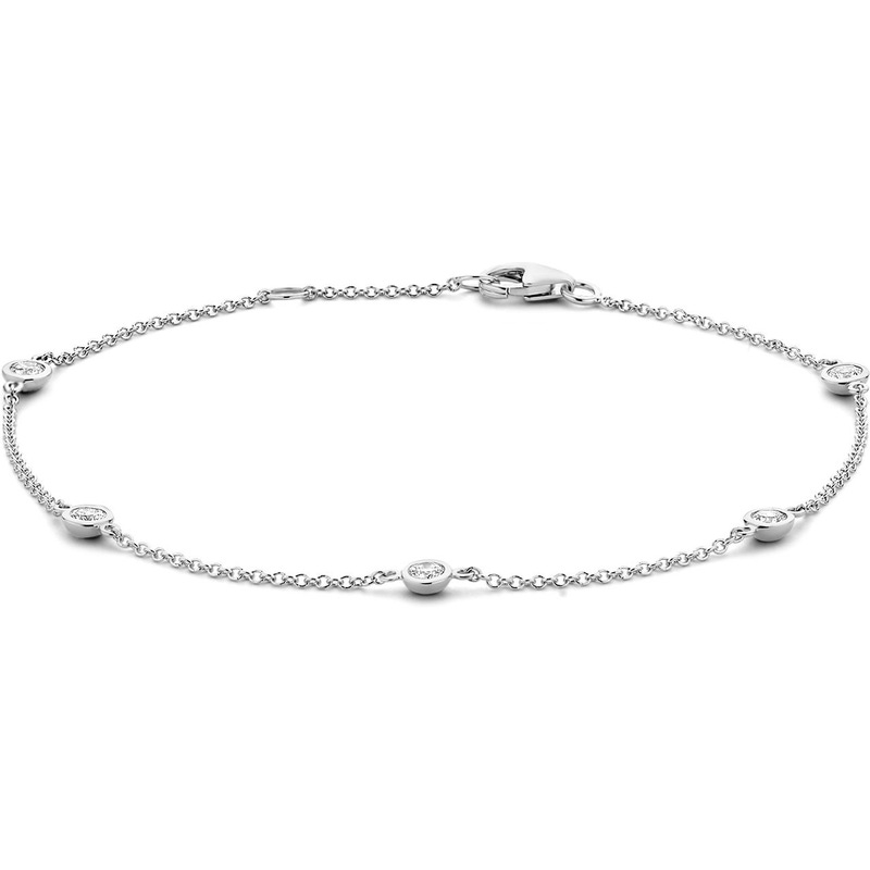 Blush 2187WZI 14k witgouden armband met zirkonia 18 cm
