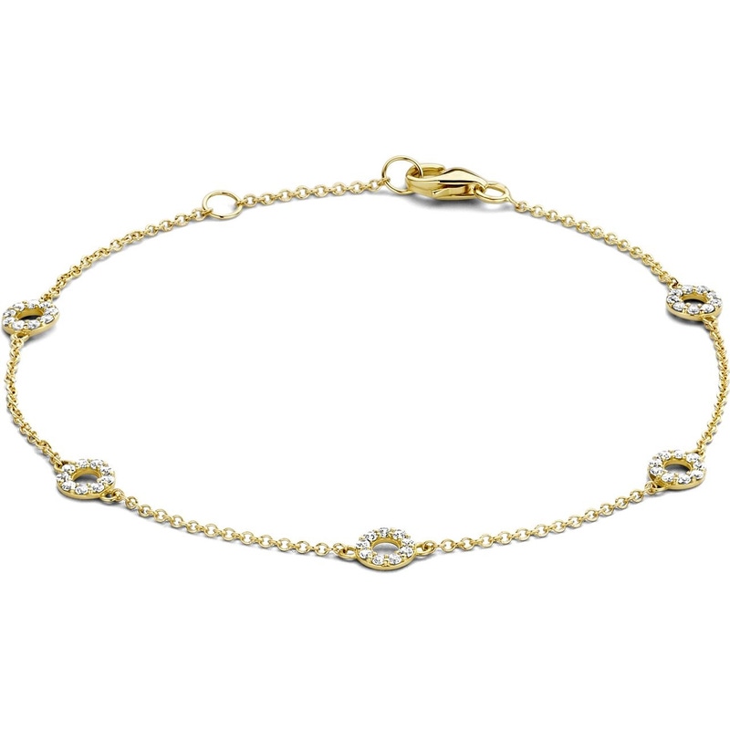 Blush 2200YZI 14k gouden armband met zirkonia 18 cm