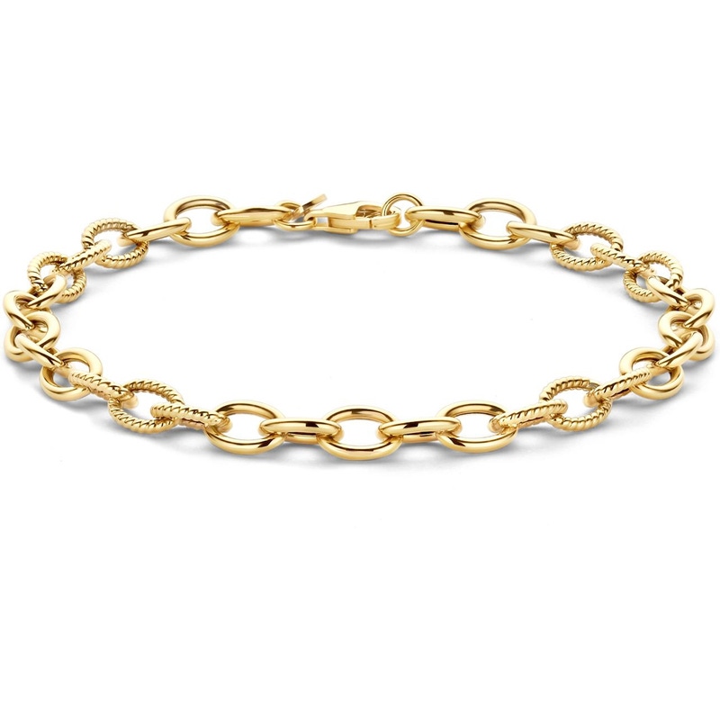 Blush 2255YGO 14k gouden jasseron schakelarmband 5,6 mm