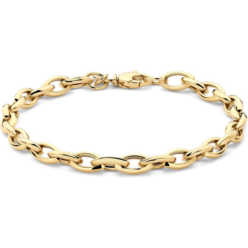 Blush 2263YGO 14k gouden jasseron schakelarmband 18,5 cm