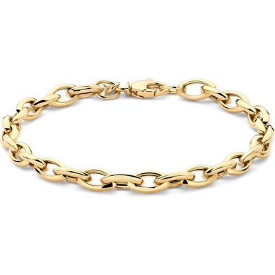 Blush 2263YGO 14k gouden jasseron schakelarmband 18,5 cm