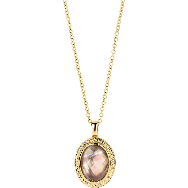 Blush 3169YBQ 14k gouden ketting met parelmoer en bergkristal