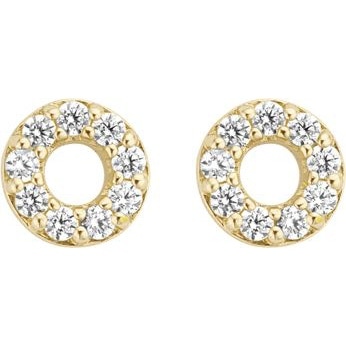 Blush 7193YZI 14k gouden oorknopjes met zirkonia 4,4 mm