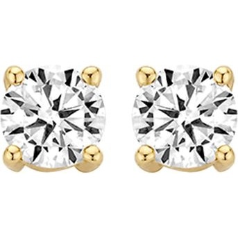 Blush 7213YZI 14k gouden oorknopjes met zirkonia 4,5 mm
