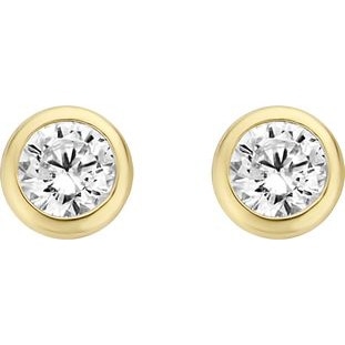 Blush 7214YZI 14k gouden oorknopjes met zirkonia 3,5 mm