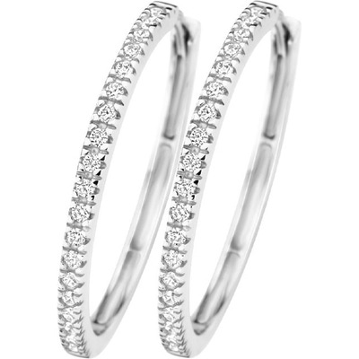 Blush 7306WZI 14k witgouden oorringen met zirkonia 20 mm