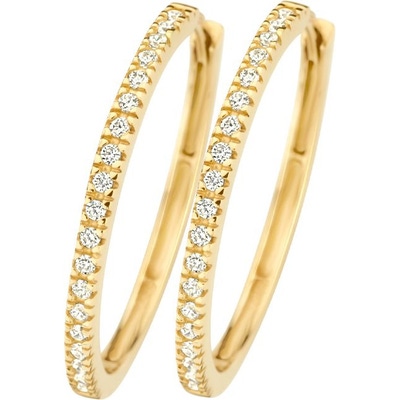 Blush 7306YZI 14k gouden oorringen met zirkonia 20 mm