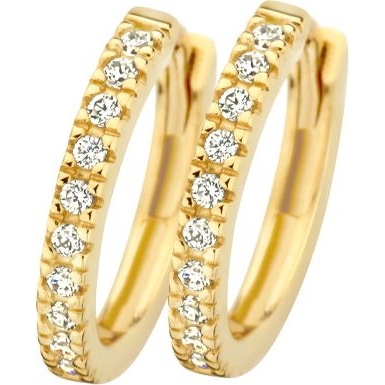 Blush 7307YZI 14k gouden oorringen met zirkonia 11,7 mm