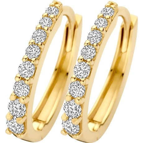 Blush 7341YZI 14k gouden oorringen met zirkonia 13,7 mm