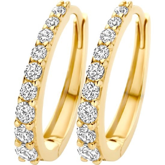 Blush 7342YZI 14k gouden oorringen met zirkonia 16,6 mm