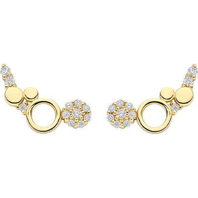 Blush 7377YZI 14k gouden oorknopjes rondjes met zirkonia