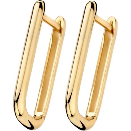 Blush 7380YGO 14k gouden oorringen rechthoek 13,3 mm