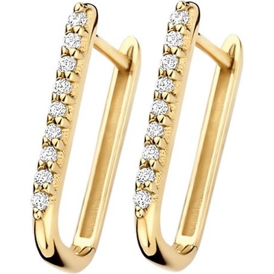 Blush 7381YZI 14k gouden oorringen rechthoek met zirkonia