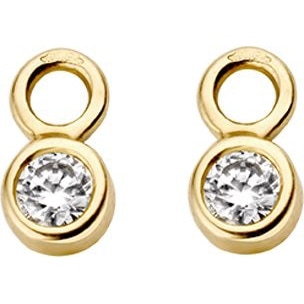 Blush 9058YZI 14k gouden oorbedels met zirkonia 6,4 mm