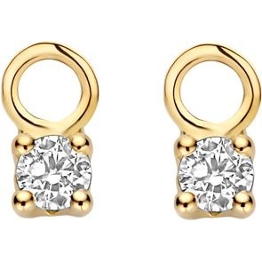 Blush 9097YZI 14k gouden oorbedels met zirkonia 2,7 mm