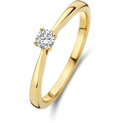 Blush LG1000Y 14k gouden solitair ring met 0,15 ct diamant lab grown