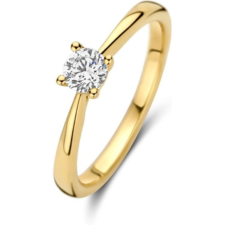 Blush LG1002Y 14k gouden solitair ring met 0,35 ct diamant lab grown
