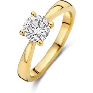 Blush LG1005Y 14k gouden halo ring met diamant lab grown