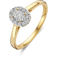 Blush LG1016Y 14k gouden halo ring met diamant lab grown