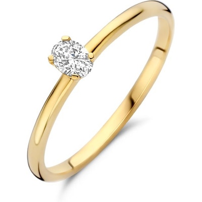 Blush LG1028Y 14k gouden solitair ring diamant lab grown