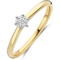 Blush LG1036B 14k gouden solitair ring diamant lab grown