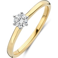 Blush LG1037B 14k gouden solitair ring diamant lab grown