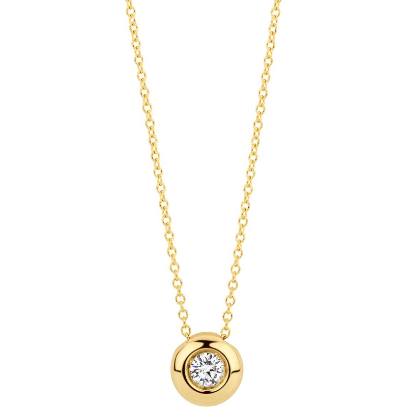 Blush LG3005Y 14k gouden ketting met hanger 0,10 ct diamant lab grown