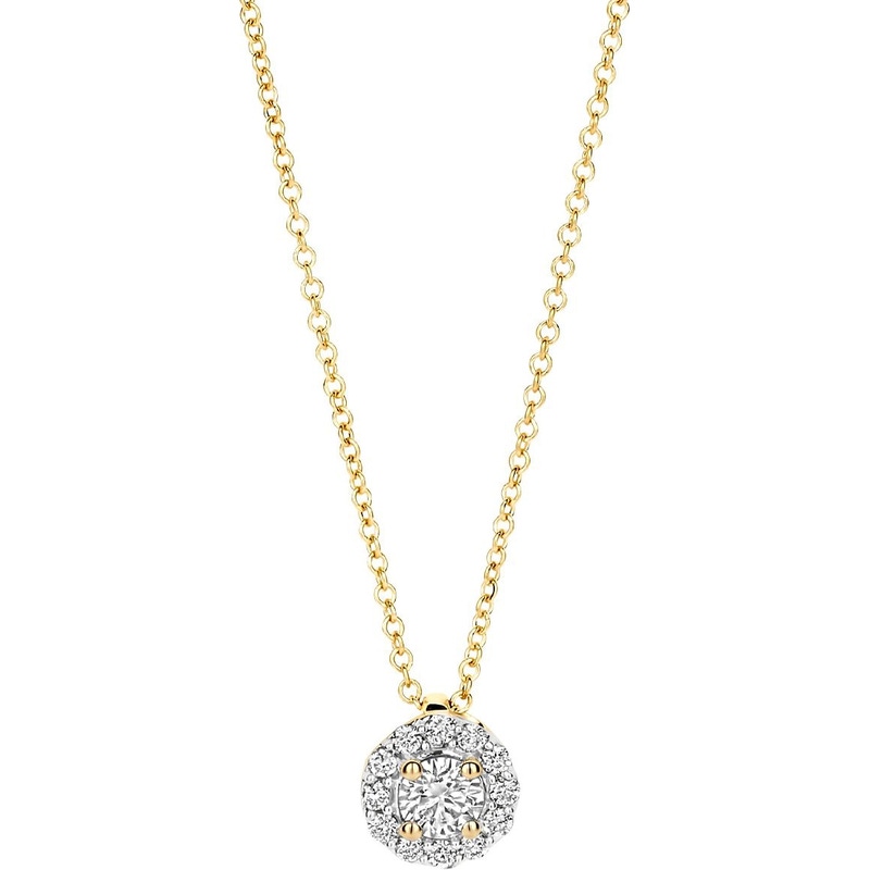 Blush LG3010Y 14k gouden ketting met hanger 0,22 ct diamant lab grown