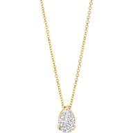 Blush LG3012Y 14k gouden ketting met diamant lab grown