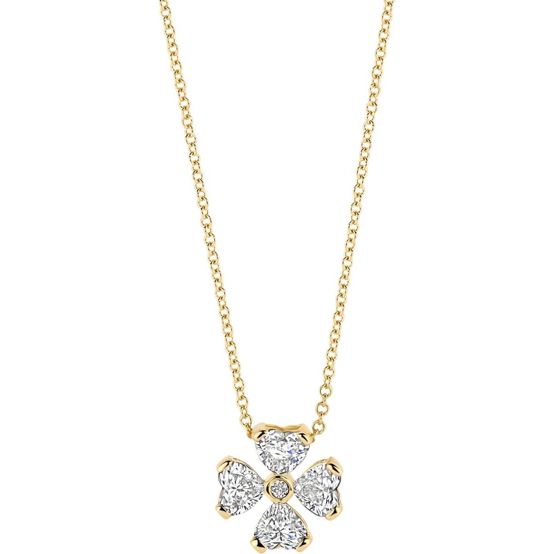 Blush LG3017Y 14k gouden ketting met klavertje diamant