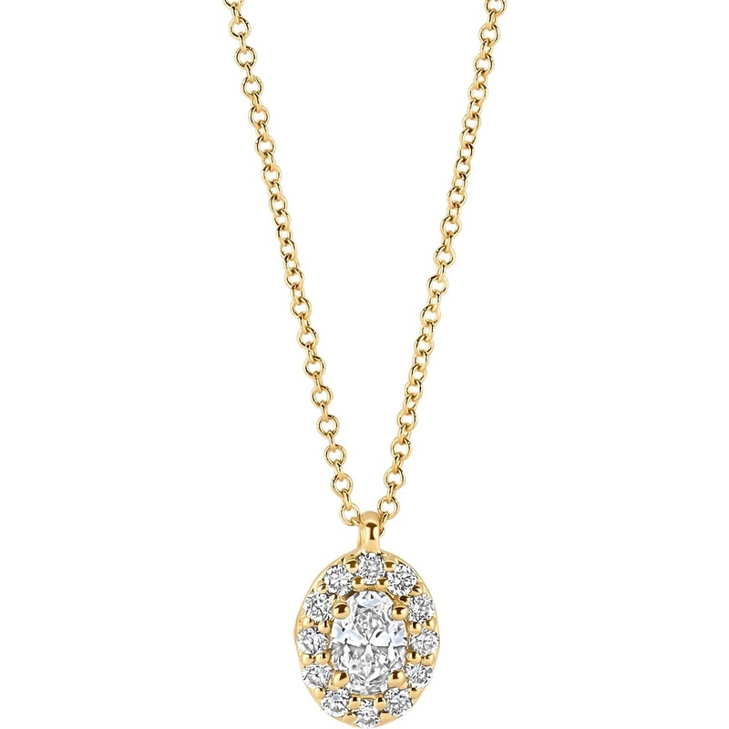 Blush LG3019Y 14k gouden ketting met diamant lab grown