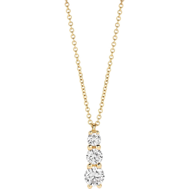 Blush LG3020Y 14k gouden ketting met diamant lab grown