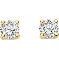 Blush LG7000Y 14k gouden oorknopjes met 0,10 ct diamant lab grown