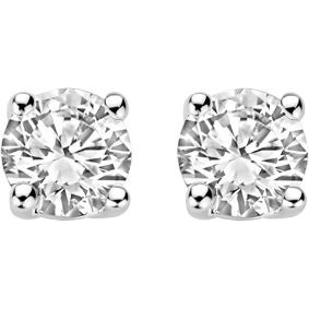 Blush LG7001W 14k witgouden oorknopjes diamant lab grown