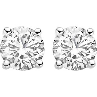 Blush LG7002W 14k witgouden oorknopjes diamant lab grown