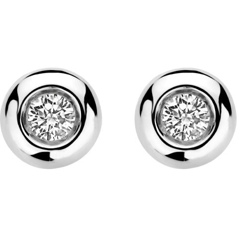 Blush LG7004W 14k witgouden oorknopjes diamant lab grown