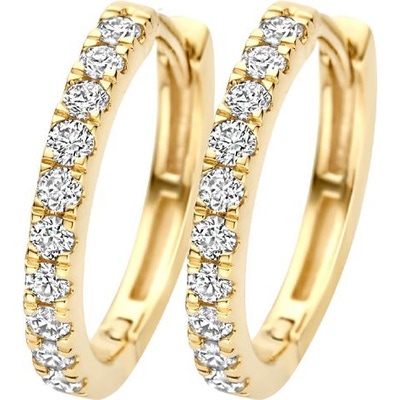 Blush LG7012Y 14k gouden oorringen met 0,165 ct diamant lab grown