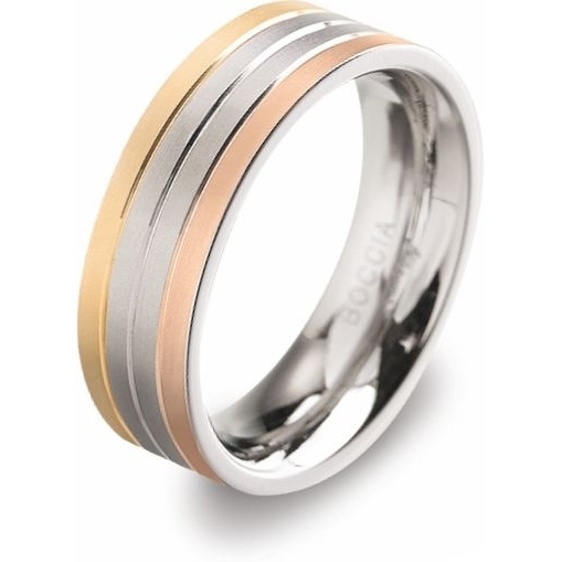 Boccia 0135-03 Titanium tricolor ring