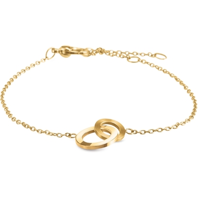 03029-03 Titanium goudkleurige armband rondjes 21 cm