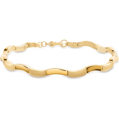 0370-06 Titanium goudkleurige schakelarmband 21 cm