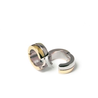 0505-07 Titanium bicolor oorringen 12 mm